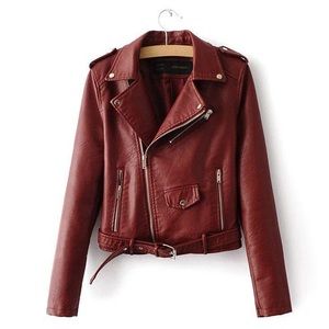 Rika Lulla Sz L Red PU vegan leather motorcycle
